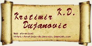 Krstimir Dujanović vizit kartica